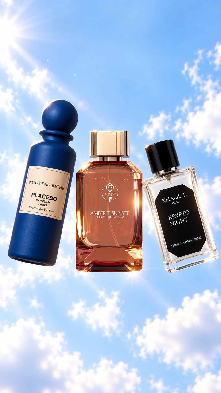 Parfum dans une lumière douce